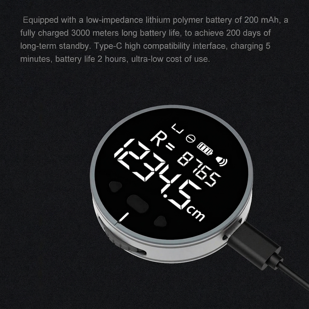 Digital Distance Measuring Ruler with LCD Display – High Precision Measuring Tool