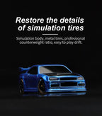 Turbo Racing 1:76 Drift RC Car With Gyro Radio Full Proportional Remote Control Toys