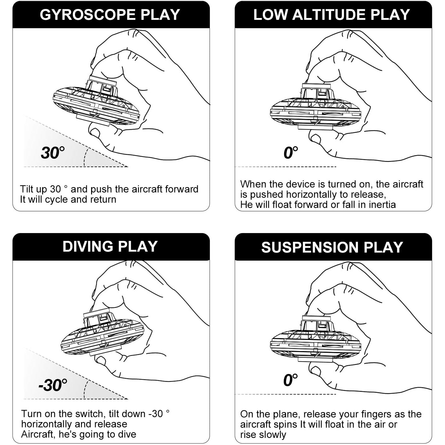 Mini LED Flying Spinner Drone – Interactive Fingertip Gyro UFO